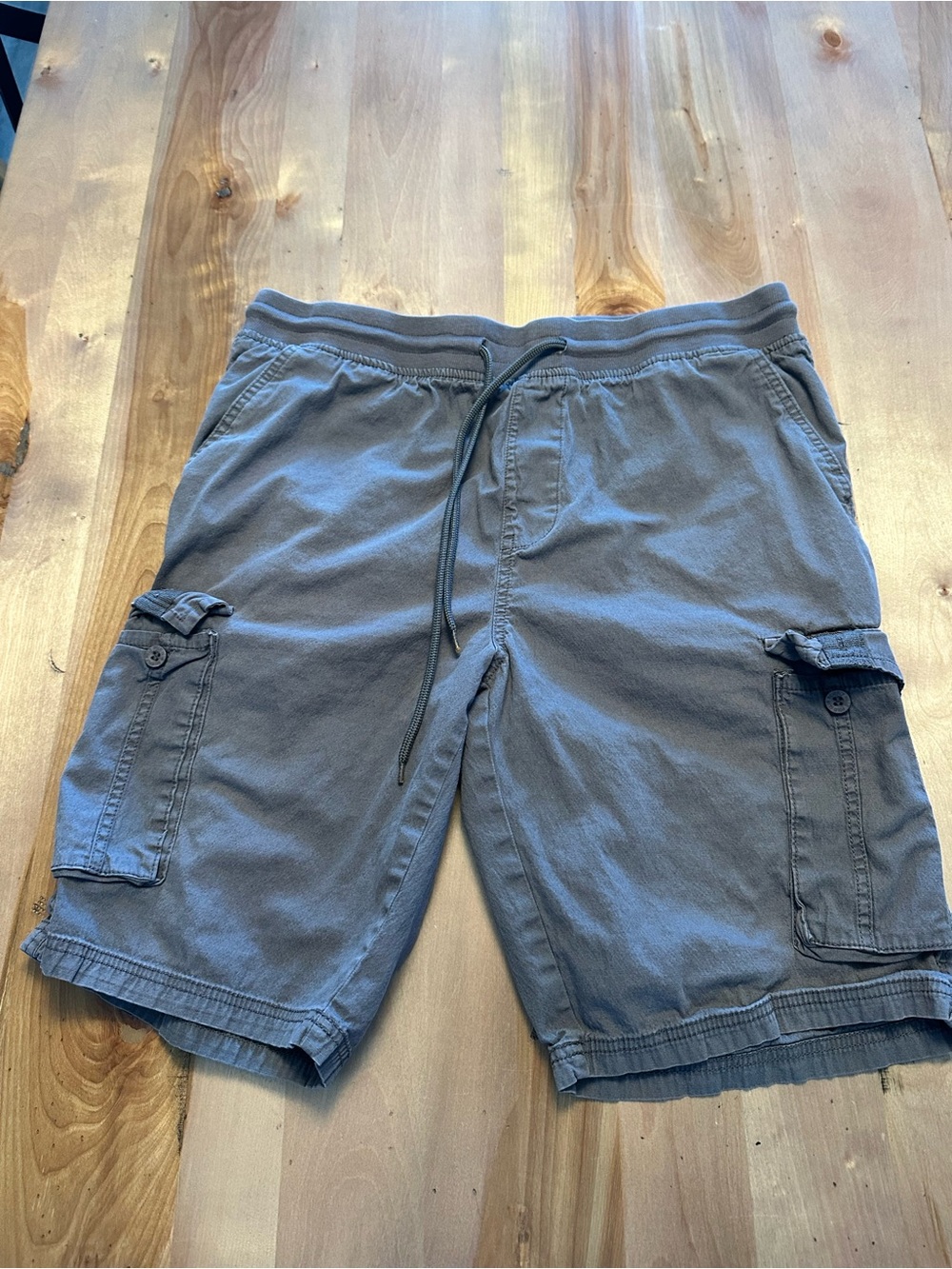 Beverly Hills Polo Club Men's Blue-Gray Cargo Drawstring Shorts